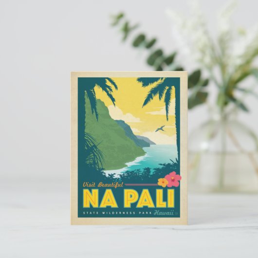 Bewaar de datum - Na Pali, Hawaii Aankondigingskaart (Staand voorkant)