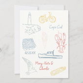 Bewaar de datum New England Summer Wedding Kaart (Voorkant)