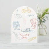 Bewaar de datum New England Summer Wedding Kaart (Staand voorkant)