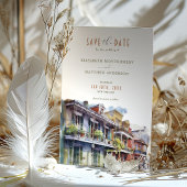 Bewaar de datum New Orleans French Quarter Cathedr Kaart