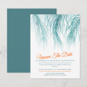 Bewaar de datum niet bruiloft plan gewijzigd blauw save the date (Voorkant / Achterkant)