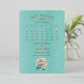 Bewaar de datum oktober 2026 Trouwdag Folie Uitnodiging (Staand Voorkant)