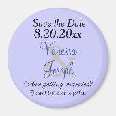 Bewaar de datum periwinkel magneet (Voorkant)