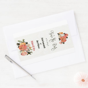 Bewaar de datum Persoonlijke Mimosa Bloem Rechthoekige Sticker