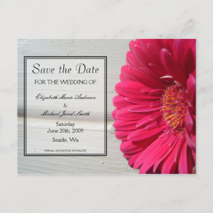 Bewaar de datum Pink Daisy Briefkaart