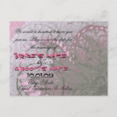 Bewaar de datum Pink Hearts - Aankondigingskaart (Achterkant)