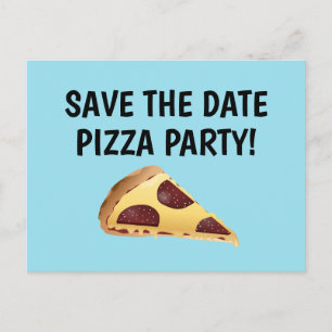 BEWAAR DE DATUM PIZZA PARTY INVITATIONS BRIEFKAART