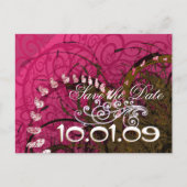 Bewaar de datum Rasberry Hearts - Aankondigingskaart (Voorkant)