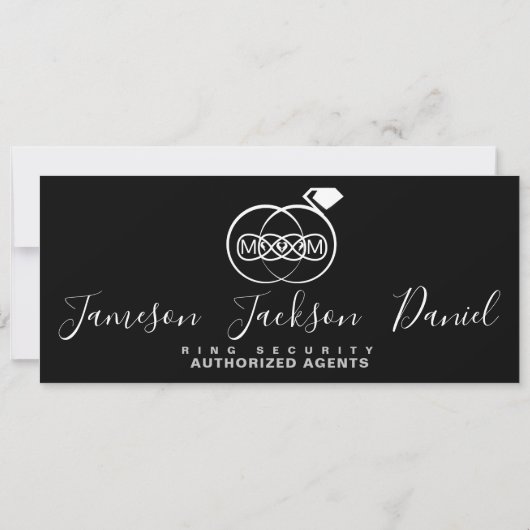 Bewaar de datum ringdrager fotokaarten save the date (Achterkant)