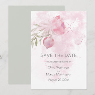 Bewaar de datum Roze Cottage Roos en Rozenbottel Kaart