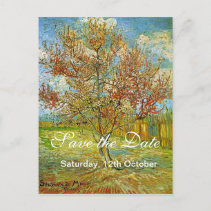 Bewaar de datum, Roze perenboom in bloei Remi... Aankondigingskaart
