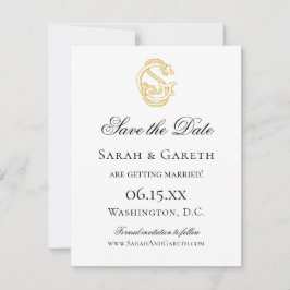 Bewaar de datum SG Monogram of GS Monogram Save The Date