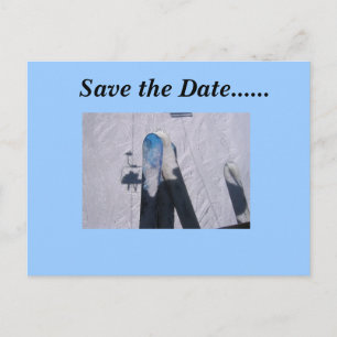 Bewaar de datum......Ski Love Aankondigingskaart
