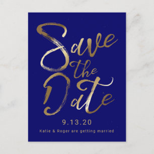 Bewaar de datum   Splash of Gold Briefkaart