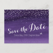 Bewaar de datum sterrenhemel sterren bruiloft brie aankondigingskaart (Voorkant)