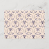 Bewaar de datum Tarot Moon Crystal Hearts Wedding Informatiekaartje (Achterkant)