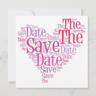 Bewaar de datum - tinten roze save the date