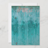 Bewaar de datum |Turquoise Roest Save The Date (Achterkant)