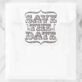 Bewaar de Datum Typografie Witte Stickers (Tas)