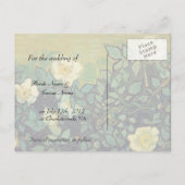 Bewaar de datum, van Gogh wilde rozen Aankondigingskaart (Achterkant)