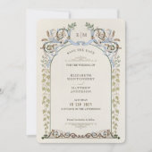 Bewaar de datum Victoriaans Royal Elegance bruilof Kaart (Voorkant)