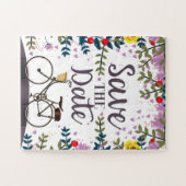 Bewaar de datum Vintage fiets Legpuzzel (Horizontaal)
