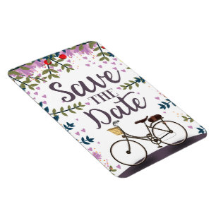 Bewaar de datum vintage fiets magneet