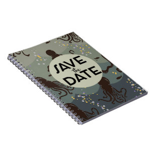 Bewaar de datum Vintage Onderwater Notitieboek