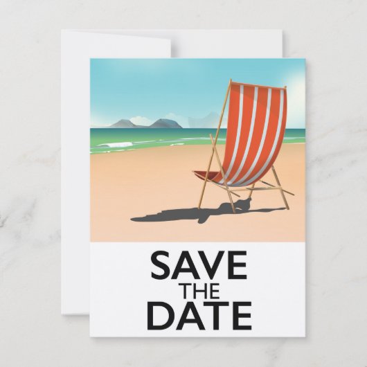Bewaar de datum vintage strandstoel (Voorkant)