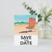 Bewaar de datum vintage strandstoel (Staand voorkant)