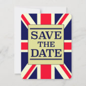 Bewaar de datum Vintage Union jack (Achterkant)