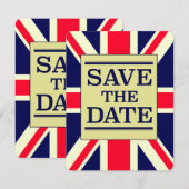 Bewaar de datum Vintage Union jack (Voorkant / Achterkant)