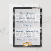 Bewaar de datum vintage vliegtuighangar kaart (Voorkant)