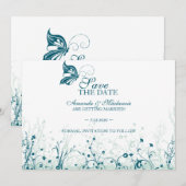 Bewaar de datum ~ Vlindertuin 6 Save The Date (Voorkant / Achterkant)