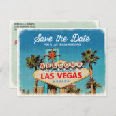 Bewaar de datum voor een fantastische bruiloft in aankondigingskaart (Voorkant / Achterkant)