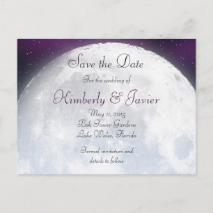 Bewaar de datum voor Space Thema Wedding Aankondigingskaart