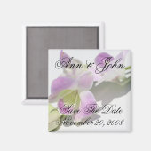 Bewaar de datum Voornamen Orchidee Magnet Magneet (Voorkant / Achterkant)
