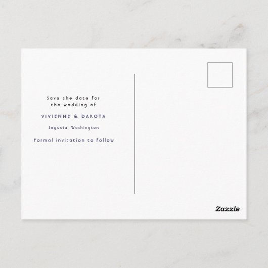 Bewaar de datum waterverf tropische bloem hibiscus briefkaart (Achterkant)