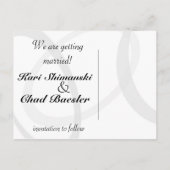 Bewaar de datum White Rose Aankondigingskaart (Achterkant)