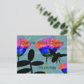 Bewaar de datum Wild Flowers - Gepersonaliseerd Aankondigingskaart (Staand voorkant)