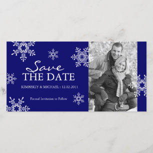Bewaar de datum - Winter Huwelijksfotokaarten Save The Date