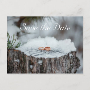 Bewaar de datum - Winter Wedding Aankondigingskaart