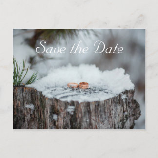 Bewaar de datum - Winter Wedding Aankondigingskaart