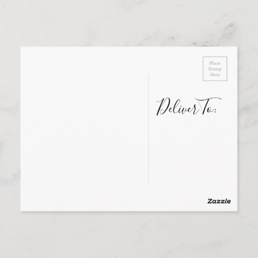 Bewaar de datum Wit en goud Elegant Marmer Briefkaart (Achterkant)