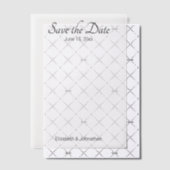 Bewaar de datum Wit en zwart Elegant bruiloft Vellum Uitnodigingen (Offset (Uitnodiging))