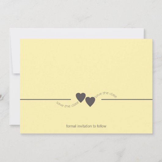Bewaar de datum Yellow Hearts Save The Date (Achterkant)