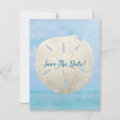 Bewaar de datum zanddollar save the date (Voorkant)