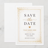 Bewaar de datumkaart save the date (Voorkant / Achterkant)