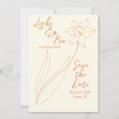 Bewaar de datums Daffodil Wedding Save The Date (Voorkant)