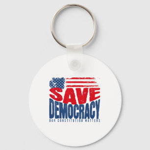 Bewaar de democratie, onze grondwet sleutelhanger